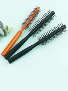 1pc Small Wood Roller Brush For Root Volume Styling, Salon & Beauty Round Barrel Brush For Bangs & Curls, Hair Brush, Comb, Hair Tools, Hair Products And Accessories For Barber Salon Beauty Travel Essentials,Back To School,Travel Holiday Essentials,Hair Accessories For Women,Brush,Hair Brushes,Edge Brush,Brush Hair,Hair Comb,Comb Hair,Detangling Brush,Ball Brush,Mini Hair Brush,Hair Brush Set,Wooden Comb, Comb, Slick Back Brush, Hairbrush, Edge Brush, Brush Hair, Hair Comb, Hair Brush Set, Comb Hair, Mini Hair Brush, Detangling Brush,Hair Products, Hair Tools, Hair Stuff, Hair Care, Curly Hair Brush, Barber, Barber Accessories, Hairdressing Equipment,Travel Essentials,Travel Essential,Hairstyle,Hairdressing,Hair Brush,Slick Back Brush,Styling Brush,Curly Hair Brush,Edge Brush,Hair Comb,Brush Hair,Hair Brush Set,Comb Hair,Comb For Curls,Detangling Brush,Hair Brush For Women,Hair,Travel,Hair Products,Hair Tools,Hair Stuff,Barber,Barber Accessories,Barbershop,Hairdressing Equipment - Multicolor - View 4