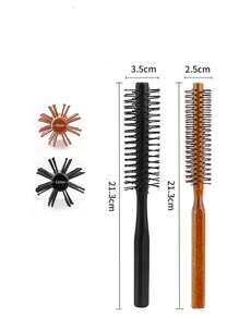 1pc Small Wood Roller Brush For Root Volume Styling, Salon & Beauty Round Barrel Brush For Bangs & Curls, Hair Brush, Comb, Hair Tools, Hair Products And Accessories For Barber Salon Beauty Travel Essentials,Back To School,Travel Holiday Essentials,Hair Accessories For Women,Brush,Hair Brushes,Edge Brush,Brush Hair,Hair Comb,Comb Hair,Detangling Brush,Ball Brush,Mini Hair Brush,Hair Brush Set,Wooden Comb, Comb, Slick Back Brush, Hairbrush, Edge Brush, Brush Hair, Hair Comb, Hair Brush Set, Comb Hair, Mini Hair Brush, Detangling Brush,Hair Products, Hair Tools, Hair Stuff, Hair Care, Curly Hair Brush, Barber, Barber Accessories, Hairdressing Equipment,Travel Essentials,Travel Essential,Hairstyle,Hairdressing,Hair Brush,Slick Back Brush,Styling Brush,Curly Hair Brush,Edge Brush,Hair Comb,Brush Hair,Hair Brush Set,Comb Hair,Comb For Curls,Detangling Brush,Hair Brush For Women,Hair,Travel,Hair Products,Hair Tools,Hair Stuff,Barber,Barber Accessories,Barbershop,Hairdressing Equipment - Multicolor - View 6