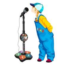 Karaoke Gaming Microphone Toys With Stand,Microphone Toys With Data Adapter To Connect Mp3, Mp4(39Inch)