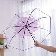 METABEST 2pcs Glass Fiber Frame Clear Folding Umbrella By METABEST: Thickened Plastic Canopy, Quality Spring, And Polished Finial