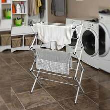 3 Tier Clothes Airer Dryer Metal Laundry Horse Drying Rack Indoor Outdoor Patio - 白色 - 查看 6