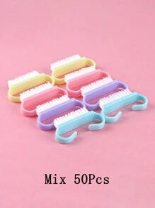 4/10/50支装小号指甲清洁刷，角质层刷，指甲除尘刷，多功能清洁刷，用于清除污垢和碎屑 - 彩色 - 查看 19