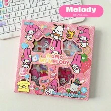 Sanrio 1pc Hello Kitty Sanrio Non-Repeating 100-Piece Sticker Set Cinnamoroll Kuromi Waterproof Stationery Sticker Gift Box Birthday Gift