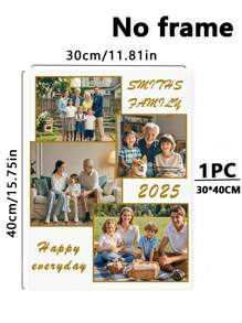 1pc Framed Customizable Family Photo Canvas, Personalized Family Canvas, Custom Canvas Pictures By Printed Marketplace Multi-Functional, Reusable,Ornamental Exquisite,Stylish,Fashionable,Adorable,Modern,Colorful Custom,Personalized Gifts Birthday Graduation