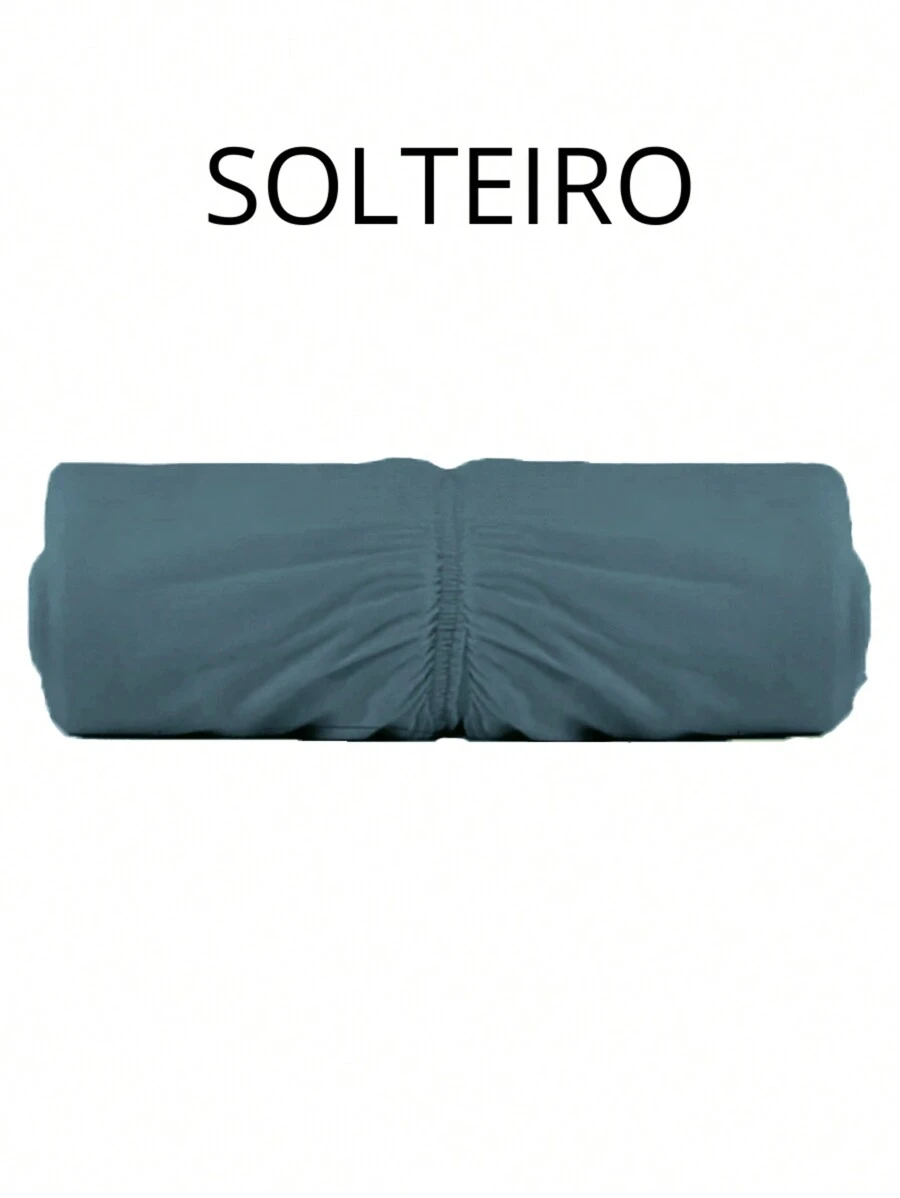 Lençol Malha Solteiro com Elástico Vivaldi - Fio 30/1 Penteado - 100% Algodão - Azul - Visão 1