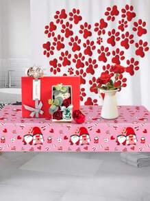 2pcs, 137*274CM/54*108IN Disposable Heart-Themed Tablecloth, Party Decoration, Suitable For Various Themed Parties And Daily Use (Can Be Hung As Backdrop To Enhance Holiday Atmosphere) For Valentine's Day - Pink - View 6