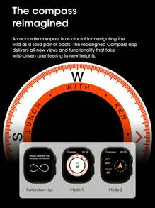 Smart Watch U11 Smartwatch Lsland Compass Series 9 Sports Watch Bluetooth Call Fitness Health Monitoring - 黑與白 - 查看 9