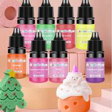 6 Stück/Set 34 Farben Handgemachte duftende Kerze DIY Farbpigment Silikonfarbe Modelliermasse Bastelbedarf