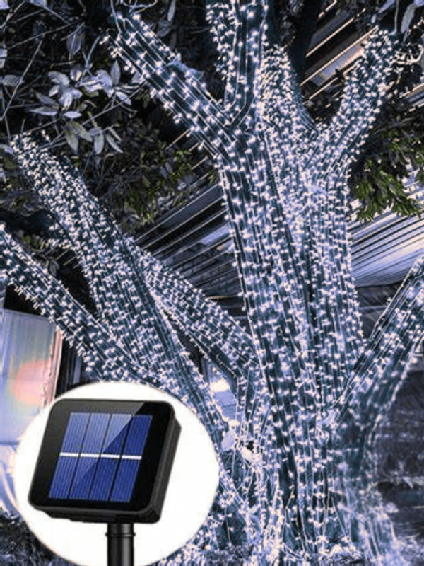 Serie De Luces Navideña Solar Led 200 Focos LED con 33 Metros de Largo Decorativa con Energía Solar Alta Durabilidad y Bajo Consumo Energético