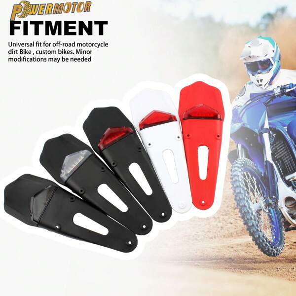 PowerMotor Lámpara trasera LED universal de freno para motocicletas PowerMotor, compatible con Suzuki TE250, TE300, RMZ250, RMZ450, DRZ40, piezas de motocross