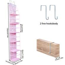 1pc 4/6 Layer Over The Door Hanging Organizer Cosmetics Wall Hanging Storage Organizerfor Nursery Bathroom Closet Bedroom Dorm