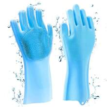 Pet Grooming Cleaning Gloves Dog Cat Bathing Shampoo Glove Scrubber Magic Dishwashing Cleanner Sponge Silicon Hair Removal Glove