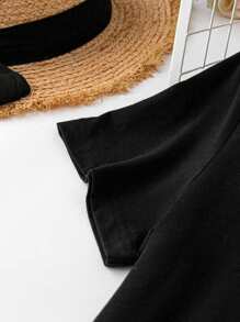 Plus Size T-Shirts - Black - View 9