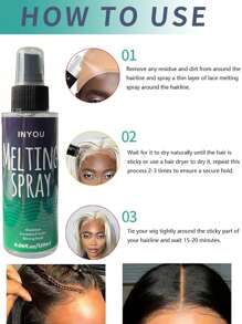 120ml Lace Melting Mist And Styling Mist With 1 Black Headband & 1 Eyebrow Brush