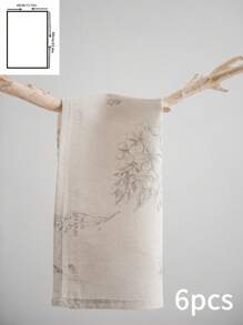 Vintage American Countryside Style Floral Print Napkins, Cute Flowers, Rectangular Hand Towels Suitable For All Seasons - D - View 8