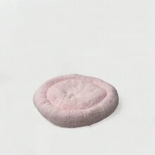 Cama de perro en forma de dona de peluche ultra suave - Base antideslizante, colchoneta de sueño acogedora para razas pequeñas y medianas