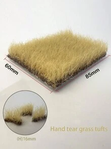 16毫米高静电植绒草模型，逼真灌木丛簇，带花簇，适用于HO/N比例火车铁路景观人造工艺品草地树叶立体模型 - as photo - 查看 12