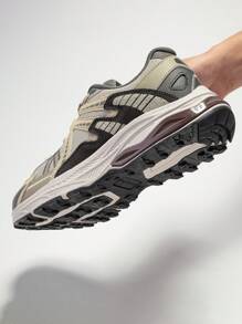 baasploa New Men's Running Shoes Outdoor Casual Lightweight Mesh Ventilation Sneakers Men's Cushioned Vintage Sports Shoes Brand Men's Shoes - Khaki - View 7