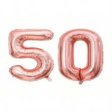 2 件 32 英寸 10 11 12 13 14 15 16 17 18 19 气球玫瑰金银色 10 岁 11 岁 12 岁 13 岁 14 岁 15 岁生日派对装饰气球，返校情人节 - 玫瑰金 - 查看 24