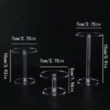 1PC Acrylic Round Display Stand Transparent Action Figure Display Stand Cosmetics Perfume Small Acrylic Display Stand Jewelry Watch Display Stand - Clear - View 11