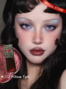 GIRLCULT Unreal 高光泽变色龙液体唇膏 J72 Pillow Talk，油性水钻闪亮唇彩，闪耀金属光泽，持久显色，全息无滑石粉 3.5ml/0.12fl. Oz，礼品装 - J72 Pillow Talk - 查看 1