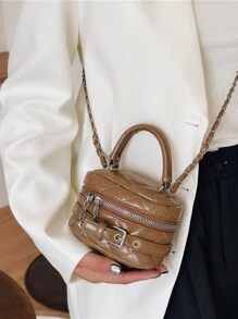 时尚 PU 女童儿童包拉链闭合轻便单肩包适合四季外出节日礼物日常搭配 - 女孩時裝包包 - 查看 17