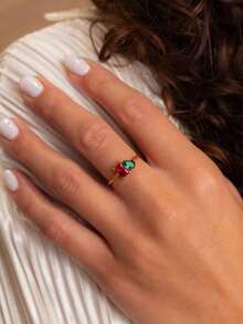 Stylever 1pc Zirconia Teardrop Square Assortment Ring Ladies Jewelry For Women 925 Sterling Silver Lightweight And Luxurious Ring Fine Jewelry For Girls Birthday Dating Prom Party Gifts