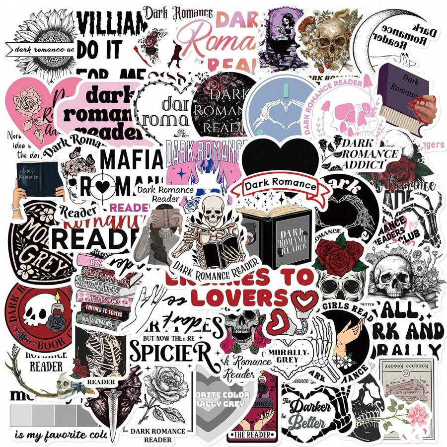50Pcs Dark Romance Stickers Dark Romance Books Stickers Dark Romance ...