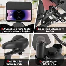 Exercise Bike With Magnetic Resistance, Quiet Ergometer Exercise Bike, LCD Monitor, Adjustable Handlebar And Saddle, Spinning Bike, Indoor Fitness Bike For Home, Up To 120 Kg