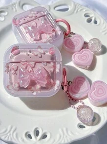 Pink Bow Design Soft Silicone Protective Case Compatible With Apple Airpods 1/2/3, Airpods Pro 2 - 103 Bow - View 11