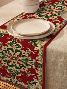 1 pièce Chemin de table à motif bohème, décoration de maison, articles pour fête d'intérieur/extérieur, décoration de pièce. Convient pour la décoration de cuisine à la maison et les décorations de fête