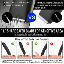 Recortadora inalámbrica para el vello íntimo y corporal de hombres Clipclean - Negro - Ver 4
