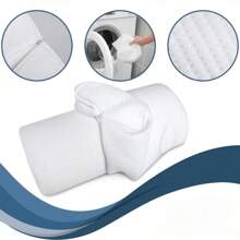 Comfortable Padded Pillow For Legs, Back, And Head, Memory Foam With Cotton Cover, Lumbar Support Pillow For Half Pillow - 白色 - 查看 5