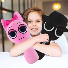 Kouipoie Sprunki Plush Toy,9.8"Funny Sprunki Plushies For Games Fans,Super Soft Collectible Stuffed Toy,Christmas Birthday Gifts For Boys Girls And Fans Aged4 5 6 7 8 9 10+Years Old Stocking Stuffers - Pink - View 2