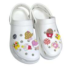 BABOOCHE WOMEN CLOG 2024 Slippers DIY Button Hole Garden Shoes 2024 Summer Women Fashion Thick Soled Sandals - 白色 - 查看 2