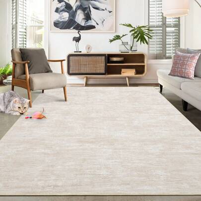 Modern Abstract Rug Washable Printed Rug Low Pile Soft Rug Foldable Indoor Rug Stain Resistant Non-Slip Suitable For Office Living Room Farmhouse