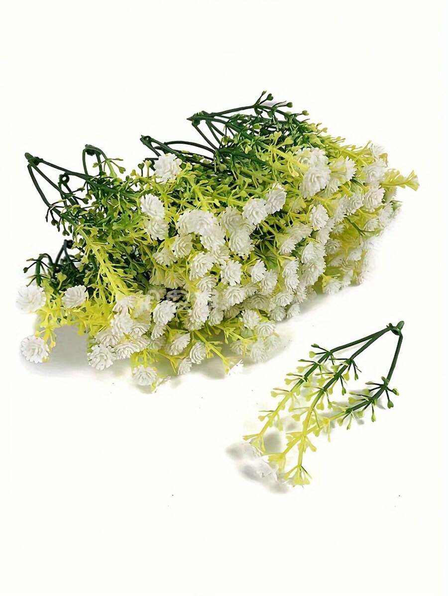 满天星人造花 手工花配件 塑料花束 草花摆件 装饰材料 仿真草 - 彩色 - 查看 1