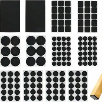 5 mm Épais Tampons Coussinés Adhésifs en EVA, Couvre-Pieds de Meuble Amortissant le Bruit et les Chocs, Protecteurs de Pieds de Canapé et de Chaise