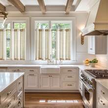 Cortinas para ventana de cocina - Beis - Ver 2