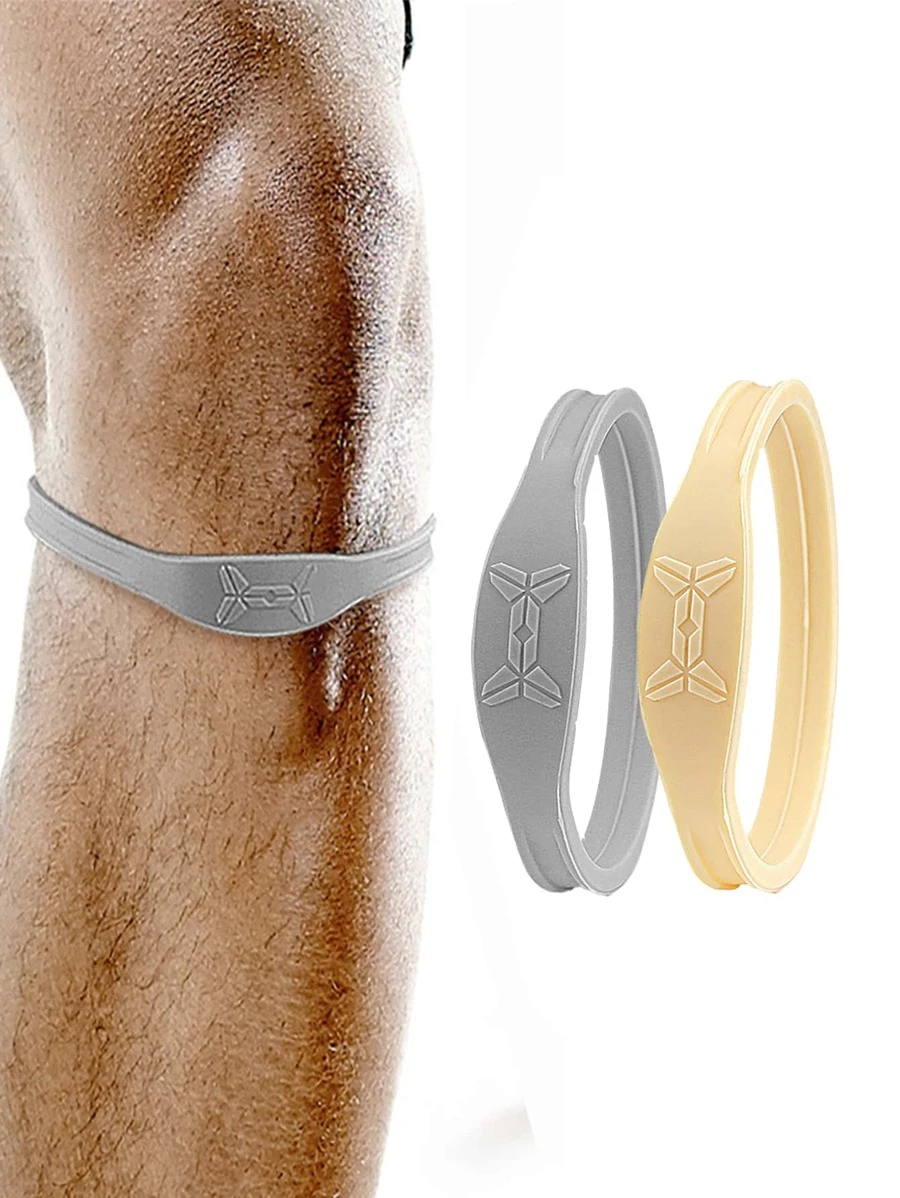 1pc Basketball/Football Knee Brace Elastic Strap, High Elasticity Compression Knee Pad Gym Accessories Knee Support Sports Knee Pads Gym Knee Pads - Grey - View 1