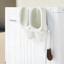 Magnetic Hanger Storage Box, Punch-Free Rack, Washing Machine Hanger Storage Rack, Convenient For Organizing Hangers, Balcony Clothes Drying Rack Wall Mount,Spring,Minimalist,Summer Tops - Black - View 5