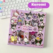 Sanrio 1pc Hello Kitty Sanrio Non-Repeating 100-Piece Sticker Set Cinnamoroll Kuromi Waterproof Stationery Sticker Gift Box Birthday Gift
