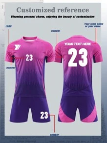 "2024-2025 Customizable Germany-Inspired Youth Football Kit For Kids (Ages 8-12) - Personalized Jersey And Shorts Set, Home Design Style",Customizable Logo, Number, And Text Content