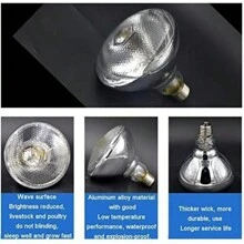 1/2PCS INFRA WHITE HEAT BULB LAMP RUBY 250W Poultry Chick Brooder Lamb Livestock - 200 Watts - View 5