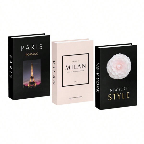 2pcs/3pcs Foldable Decorative Fake Books, Simple Decor Book Props For Model Room Best Gifts Birthday