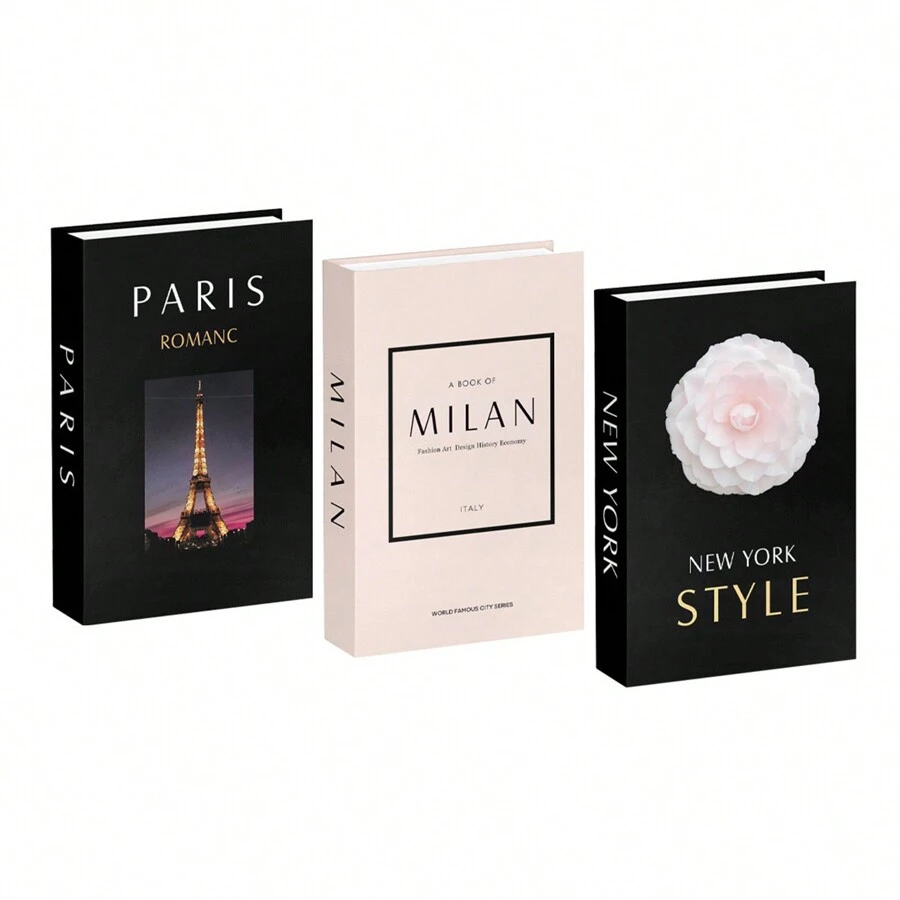 2pcs/3pcs Foldable Decorative Fake Books, Simple Decor Book Props For Model Room Best Gifts Birthday