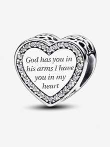 1 PC 925 Sterling Silver Bible Prayer Cross Series Bead Pendant Charm Suitable For Bracelets DIY Women's Jewelry - Silver - View 13