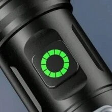 Lampara Tactica Recargable De Bolsillo , Linterna táctica de alta potencia de largo alcance - Negro - Ver 3
