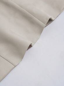 HOMEYEE 复古翻领长袖休闲优雅商务办公夹克，适合春秋冬季 - 杏色 - 查看 6