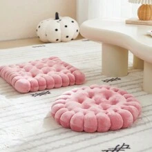 1件饼干形冥想垫，圆形/方形饼干形椅垫和方形椅枕，适用于客厅、阳台、办公室、沙发和瑜伽练习（单件商品，非套装）